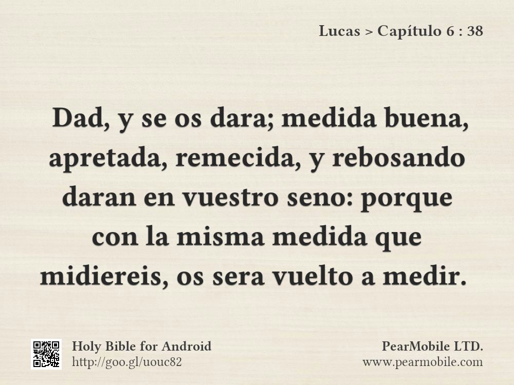 Lucas, Capítulo 6:38
